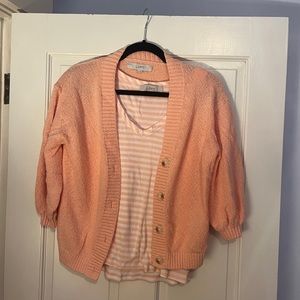 LOFT Cardigan & Sleeveless Top (size M) VGUC